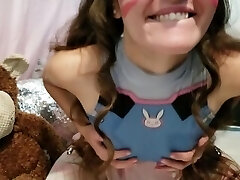 Cute Overwatch Dva Cosplaying Teenie Strips And Takes BBC