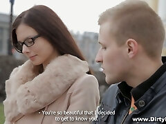 Nerdy brunette in glasses Margarita C Peachy is fucked on the very first date Nerdy brunette in glasses Margarita C Peachy is fucked on the very first date