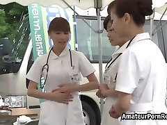 Asian Japanese Beauties Nurses Plumbed By Clients In Hospital