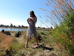 Longpussy, Short Sheer Summer Sundress out and about.