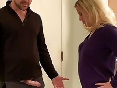 Stepmom salutes home and pleases stepson