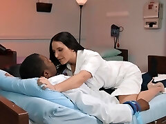 Interracial humping in the hospital with busty nurse Angela White