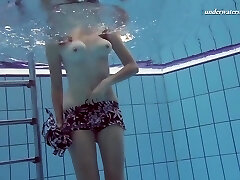 Czech Teen Sima In The Public Swimming Pool Bare