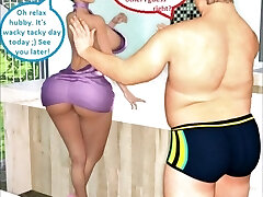 Three Dimensional Comic: Cuckold Wife Gets Dirty With Her Manager On Wacky Ta