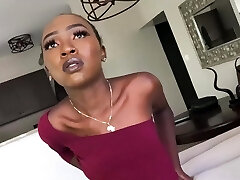 Skinny African doll skips the line