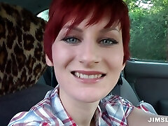 Redheaded cowgirls blows an old fellow an gets screwed by him