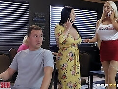 Jessy Jones plows super molten busty women Nicolette Shea and Angela White