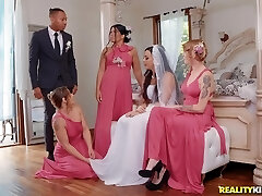 Bride to be Whitney Wright gets her make-up messed up while fucked hard