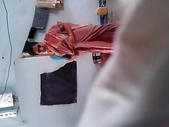 Aunty bathing and dress change