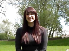 British beauty orgasming in public at UKFlashers