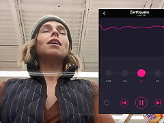 Public cumming in grocery shop with Lush remote controlled vibrator Public cumming in grocery shop with Lush remote controlled vibrator