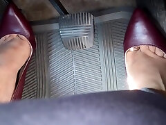 Driving in heels