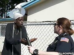 Two whorey police officers take advantage over black scofflaw