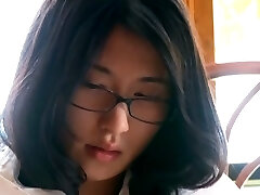 Asian sweetie in glasses Kitatani Yuri uncovers her body in lingerie