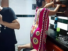 Degustating My Stepmothers Rich Pussy In The Kitchen