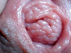 Raw Pussy close-up with squirting on LatinaCamTV