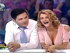 blonde beauty enjoys her free time in a good and jokey company