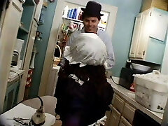 Hotel room fuck for milky couple and midget maid Hotel room fuck for milky couple and midget maid