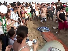 Tipsy Party Girls in Sexy Bikinis at the Beach