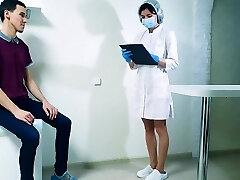 18 years aged nurse takes virginity of nerdy incel man at his home