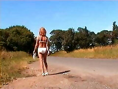 Crossdresser Strips to Her Underpants in Public