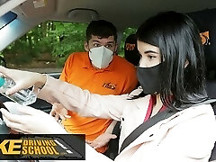 Driving School Lady Dee deep-throats instructors disinfected burning cock Driving School Lady Dee deep-throats instructors disinfected burning cock