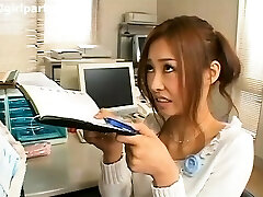 Japan Office Lady Gets Spunk On Her Face