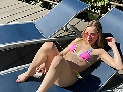 Anna Claire Clouds takes off her bikini to suck a hard-on and plow