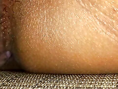 Huge Dildo Inserted in Black Tight Asian Pussy