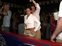 Insatiable blonde chick flashes her beautiful tits in a club Insatiable blonde chick flashes her beautiful tits in a club