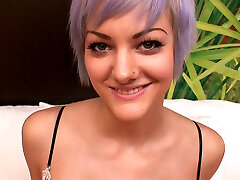 Petite Emo Teenager With Meaty Pussy Lips Sucks and Fucks