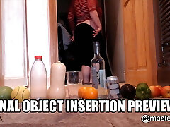 Extreme ass-fuck object insertion