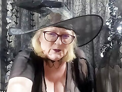 Wicked Mature Witch with huge tits and a knob hungry honeypot