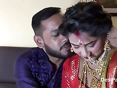 Newly Married Indian Damsel Sudipa Hardcore Honeymoon Very First night sex and creampie - Hindi Audio