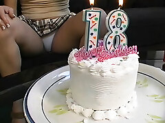 18th Birthday – horny blonde gets her first fuck stick 18th Birthday – horny blonde gets her first fuck stick