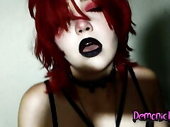 The SEXY Weird Goth Girl Invites You Over to Deep-throat your COCK
