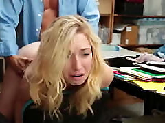 Prevention Officer Mitt Cuffs &amp_ Fucks Blonde Shoplifter