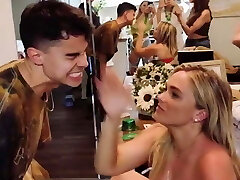 Natalie Alyn Lind smacking her boyfriend