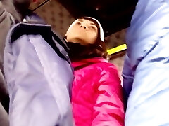 The girl relentlessly looking at dick in the bus