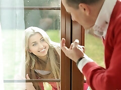 OLD4K. Beautiful gal rewards caring old stranger OLD4K. Beautiful gal rewards caring old stranger