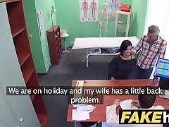 Fake Hospital Czech doctor cums over horny hotwife wife