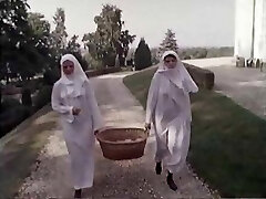 two furry nuns ..vintage