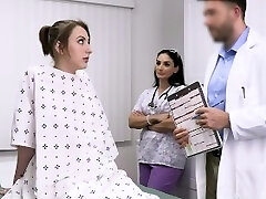 Doctor and nurse enjoy patients humid pussy