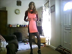 crossdresser in pink