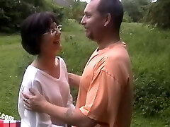 Lisa and her cuckold outdoor 3some