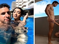 ارژانتین فاحشه برداشت از استخر شنا و سکس در اتاق هتل خود را