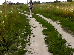 Golden Rain. Pissing Outdoors Urinates Excited Milf Natural Tits