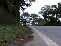 Lusty Latinas get banged on the bus in gang sex Lusty Latinas get banged on the bus in gang sex