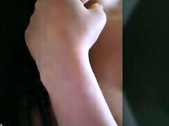 young girl jerking at home