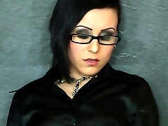 Trendy Spex Babe Masturbating At Gloryhole Trendy Spex Babe Masturbating At Gloryhole